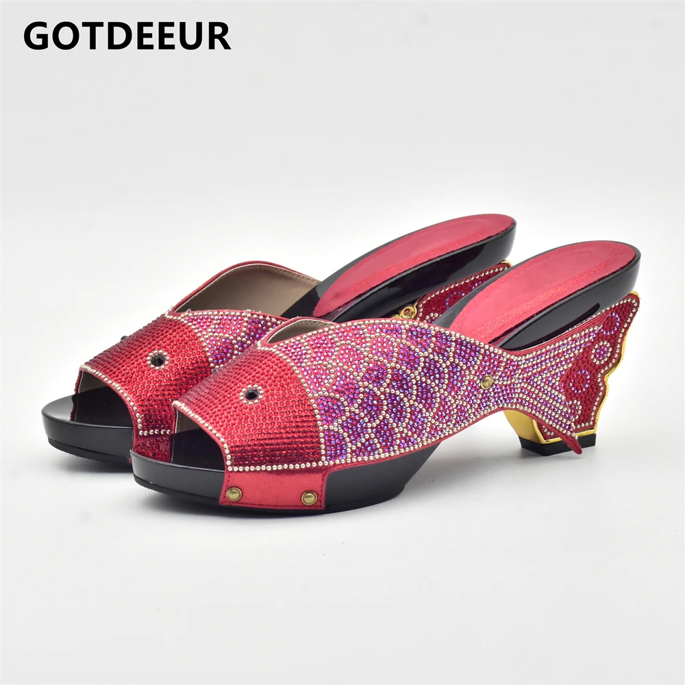 New Arrival Red Color Women Shoe Decorated with Rhinestone Italy Women Shoe for Party Italian Women Summer Sexy High Heels Pumps
New Arrival Red Color Women Shoe Decorated with Rhinestone Italy Women Shoe for Party Italian Women Summer Sexy High Heels Pumps
