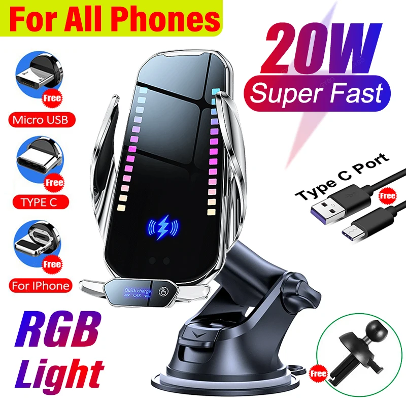 GYSO 20W Wireless Charger Car Phone Holder Fast Charging Station For iPhone Xiaomi Samsung Auto Magnetic Car Wireless Chargers
GYSO 20W Wireless Charger Car Phone Holder Fast Charging Station For iPhone Xiaomi Samsung Auto Magnetic Car Wireless Chargers