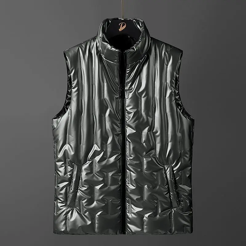Men's Vests Sleeveless Cardigan Autumn Winter Jacket Korean Fashion Plus Size Loose Warm Puff Coats High Collar
Men's Vests Sleeveless Cardigan Autumn Winter Jacket Korean Fashion Plus Size Loose Warm Puff Coats High Collar