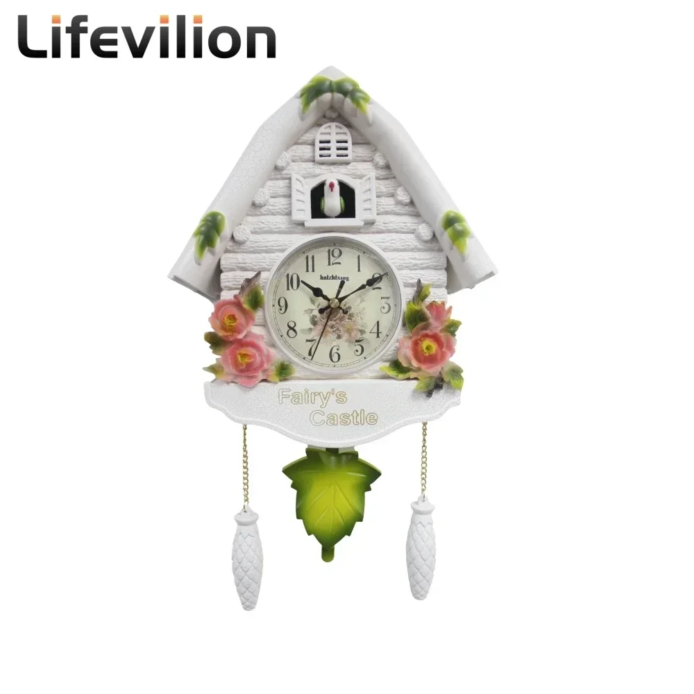Cuckoo Clock Wall Clock Bird House Day Time Hourly Alarm Clocks Nordic Pendulum Wall Watch Decorations for Kids Home Living Room
Cuckoo Clock Wall Clock Bird House Day Time Hourly Alarm Clocks Nordic Pendulum Wall Watch Decorations for Kids Home Living Room