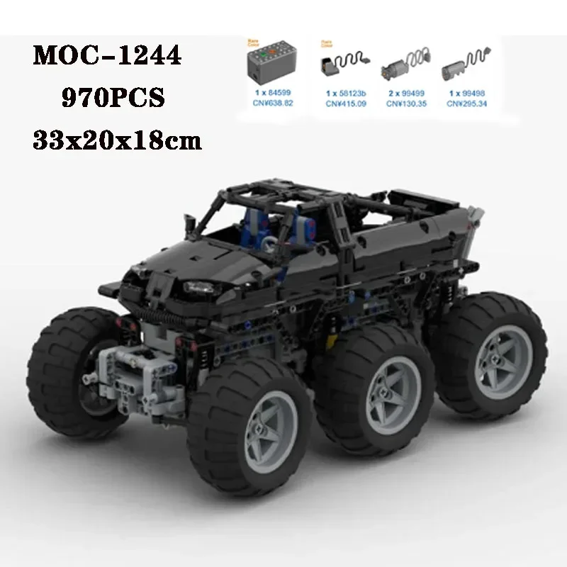 Classic MOC-1244 Building Block Six Wheel Off Road Vehicle 970PCS Assembled Building Block Model Adult and Children's Toy Gift
Classic MOC-1244 Building Block Six Wheel Off Road Vehicle 970PCS Assembled Building Block Model Adult and Children's Toy Gift