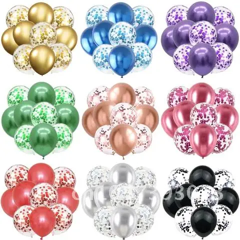 Matte Globos 10PCS Gold Silver Metal Latex Confetti Balloons Baby Shower Wedding New year Birthday Party Decorations
Matte Globos 10PCS Gold Silver Metal Latex Confetti Balloons Baby Shower Wedding New year Birthday Party Decorations