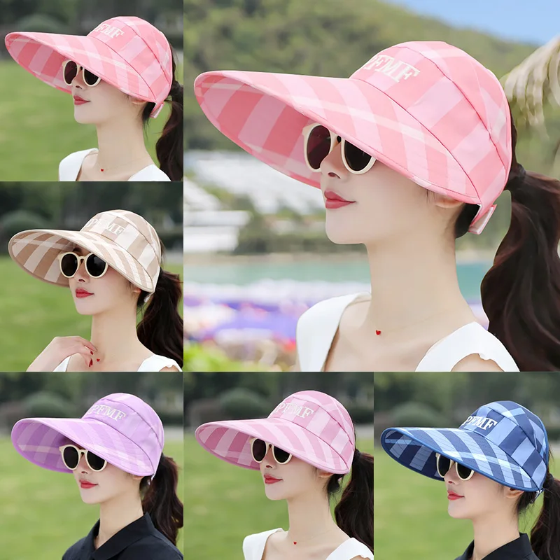 Summer Hats For Women Foldable Sun Visor Wide Brim Hat Beach Hat Adjustable Uv Protection Female Outdoor Big Brim Sunscreen Cap
Summer Hats For Women Foldable Sun Visor Wide Brim Hat Beach Hat Adjustable Uv Protection Female Outdoor Big Brim Sunscreen Cap