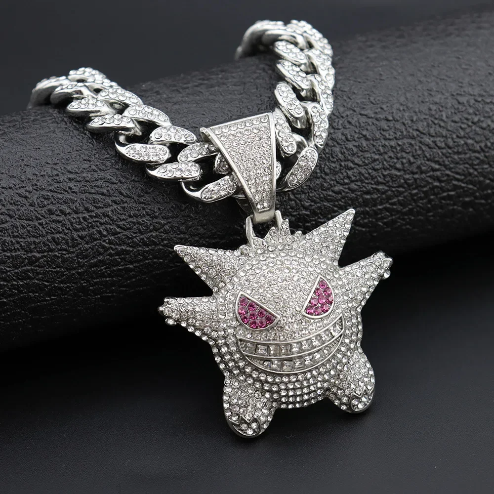 Hip Hop Metal Japan Anime Ghost Pendant Necklace Iced Out Bling Rhinestone Miami Cuban Chain Choker Necklace Gothic Jewelry 24"
Hip Hop Metal Japan Anime Ghost Pendant Necklace Iced Out Bling Rhinestone Miami Cuban Chain Choker Necklace Gothic Jewelry 24"