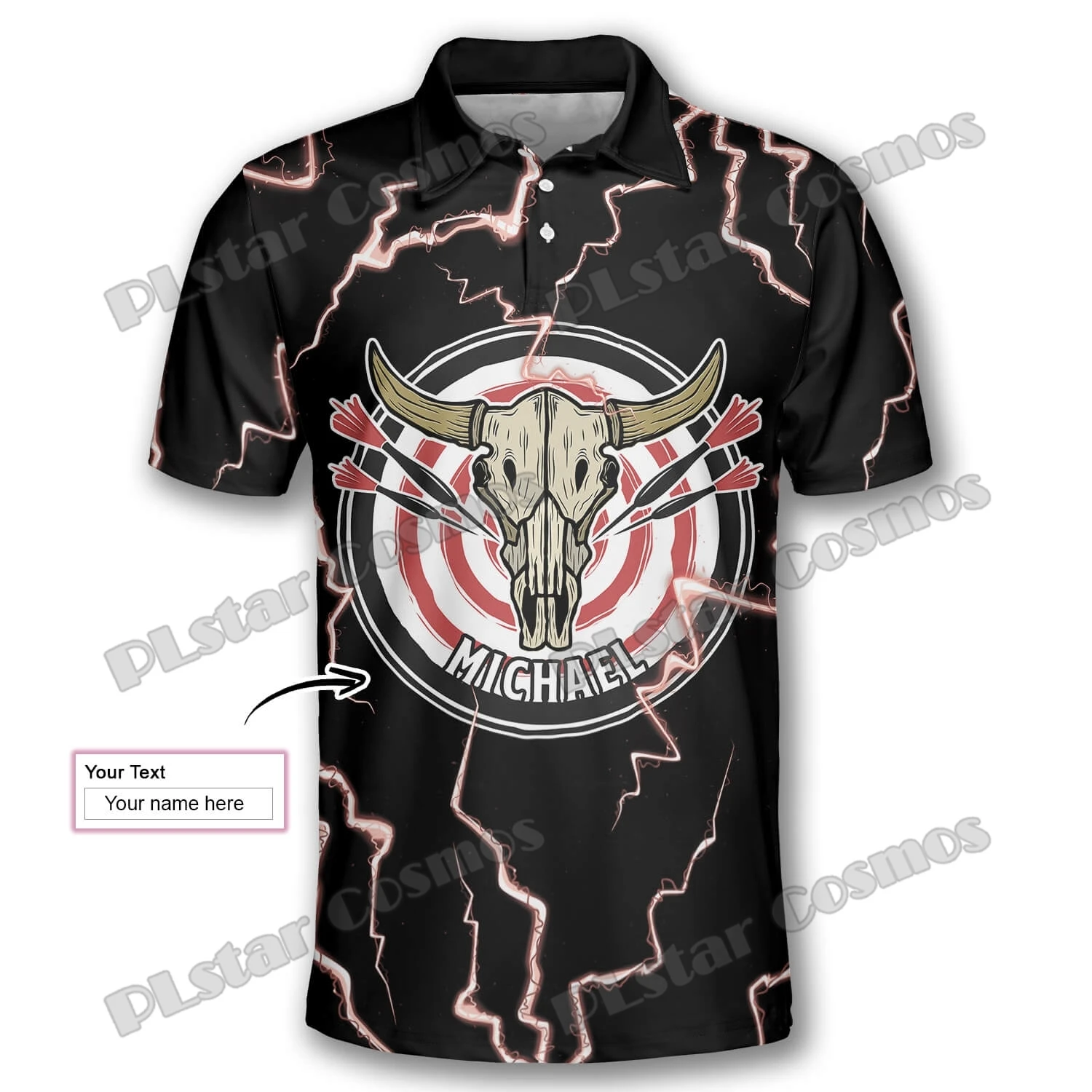 Darts Bullseye Thunder Skull Custom Darts 3D Printed Fashion Men's Polo Shirts Summer Casual Unisex Premium Polo Shirt PLP39
Darts Bullseye Thunder Skull Custom Darts 3D Printed Fashion Men's Polo Shirts Summer Casual Unisex Premium Polo Shirt PLP39