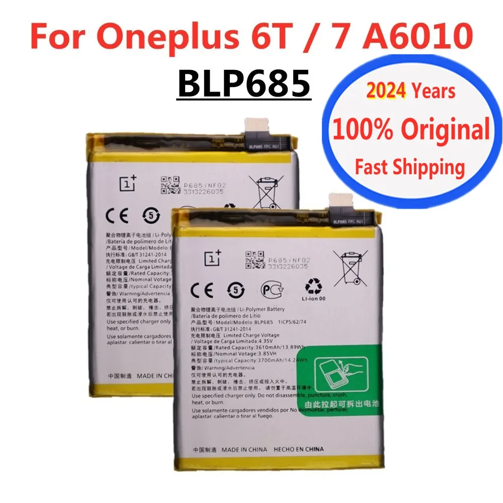 2024 год, BLP685 1 + оригинальный аккумулятор для телефона OnePlus 7 6T One Plus 6T 7 A6010, Сменный аккумулятор для телефона, быстрая доставка
2024 год, BLP685 1 + оригинальный аккумулятор для телефона OnePlus 7 6T One Plus 6T 7 A6010, Сменный аккумулятор для телефона, быстрая доставка