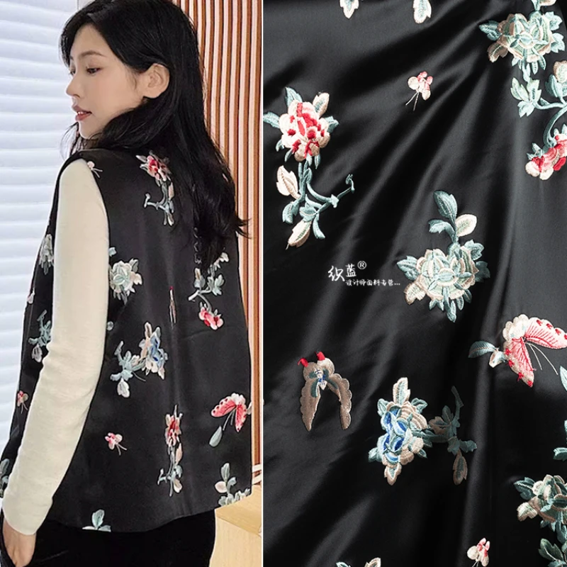 Acetic Acid Embroidered Fabric New Chinese Style Hanfu Cheongsam Dress Designer Flower Pattern Diy Sewing Wholesale Cloth
Acetic Acid Embroidered Fabric New Chinese Style Hanfu Cheongsam Dress Designer Flower Pattern Diy Sewing Wholesale Cloth