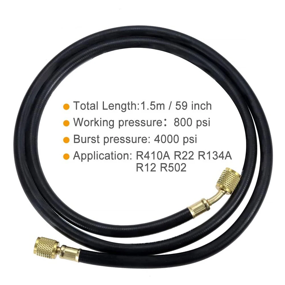 Charging Hose SAE 800PSI Hose Replacement Fine Workmanship Male To 5/16" Female Refrigeration Regulating Valve
Charging Hose SAE 800PSI Hose Replacement Fine Workmanship Male To 5/16" Female Refrigeration Regulating Valve