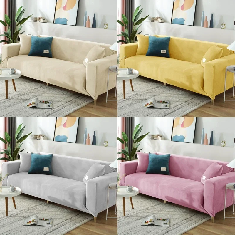 Velvet Plush Sofa Cover Set 1/2/3/4-Seater L Shape Fully-Wrapped Corner Anti-Dust Solid Color Sofa Slipcover Chaise Longue Cover
Velvet Plush Sofa Cover Set 1/2/3/4-Seater L Shape Fully-Wrapped Corner Anti-Dust Solid Color Sofa Slipcover Chaise Longue Cover