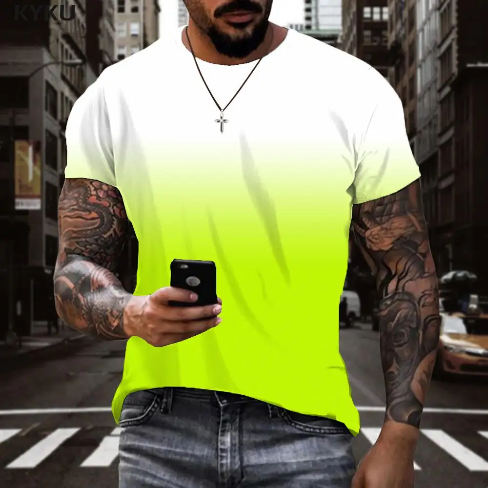 Summer Men's 3D Printing Gradient T-shirt Casual Solid Sport Short Sleeve Round Neck Street T-shirt 2023
Summer Men's 3D Printing Gradient T-shirt Casual Solid Sport Short Sleeve Round Neck Street T-shirt 2023