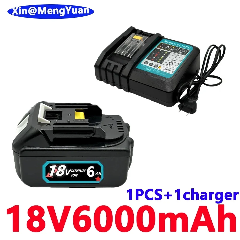 Baterías de iones litio recargables con cargador BL1860, 18V, 6000mAh para batería Makita 18V, 6Ah, BL1840, BL1850, BL1830, B
Baterías de iones litio recargables con cargador BL1860, 18V, 6000mAh para batería Makita 18V, 6Ah, BL1840, BL1850, BL1830, B