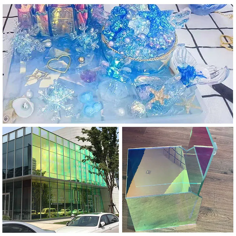 1pc Home And Office Mall Glass Decoration Diy Handmade Drip Glue Color Film Rainbow Sticker Laser Gradient Glass Sticker
1pc Home And Office Mall Glass Decoration Diy Handmade Drip Glue Color Film Rainbow Sticker Laser Gradient Glass Sticker