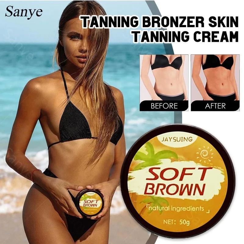 

Brown Natural Tanning Cream Woman Tanning Accelerator Men Bronzing Powerful Tan Cream Summer Outdoor Quick Body Bronzer Lotion