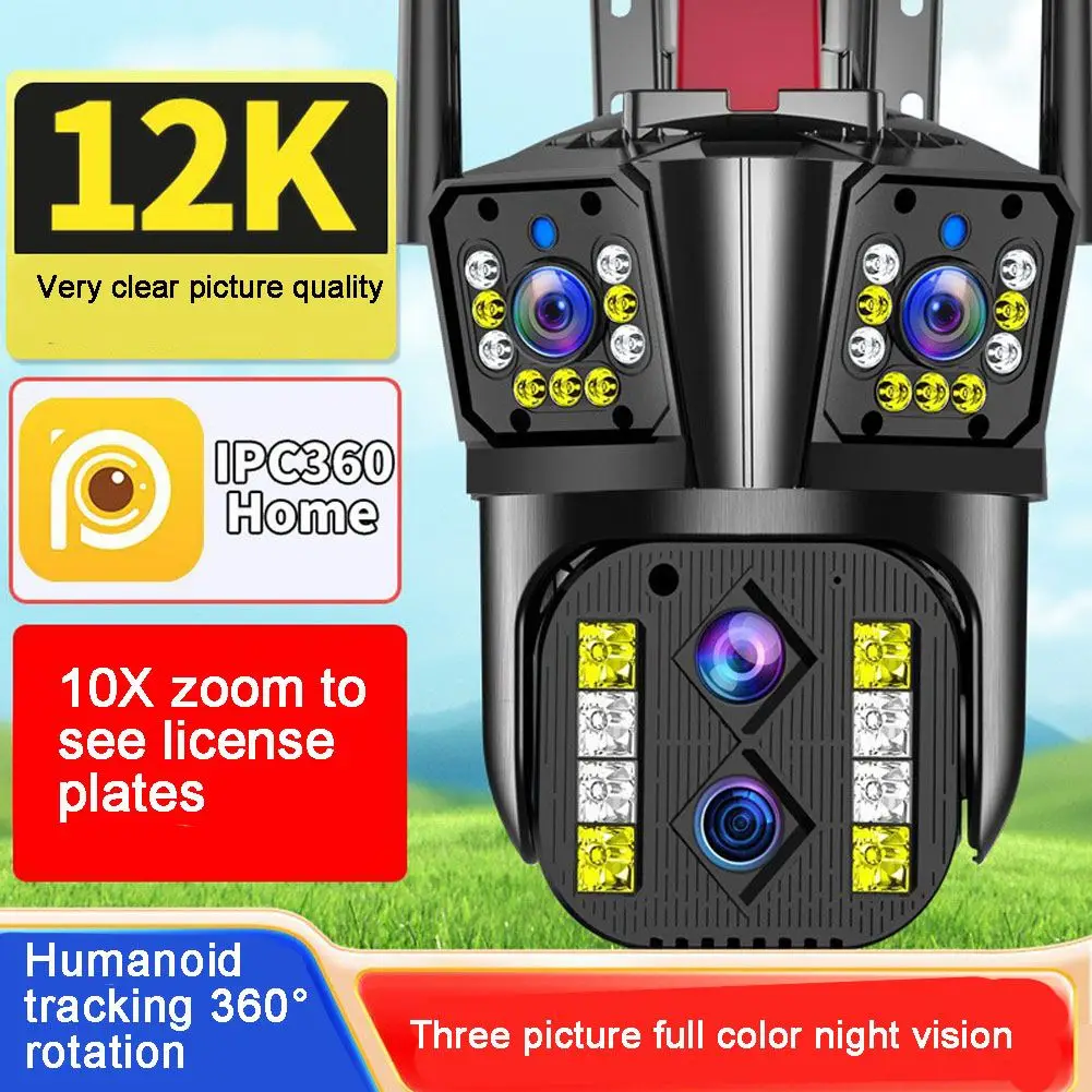 WiFi IP Camera 10X Zoom 4K Outdoor Security Camera Surveillance AI Track Four Lens Dual Ball Full HD Three-way Video Storage
WiFi IP Camera 10X Zoom 4K Outdoor Security Camera Surveillance AI Track Four Lens Dual Ball Full HD Three-way Video Storage