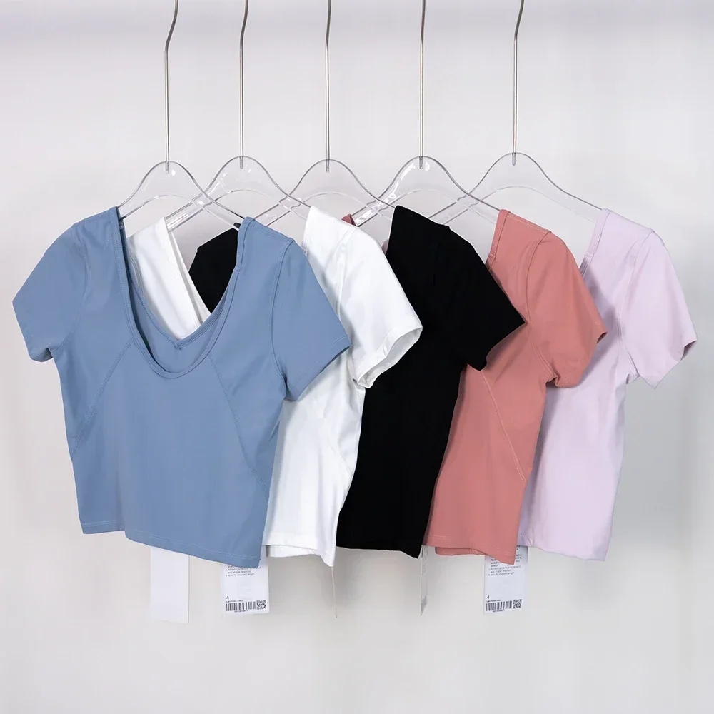 Lulu Women Fitness Sportswear Crop Tops Sexy Shirts Backless Sports Tops Gym Clothing Yoga Wear Shorts Sleeve for Summer
Lulu Women Fitness Sportswear Crop Tops Sexy Shirts Backless Sports Tops Gym Clothing Yoga Wear Shorts Sleeve for Summer