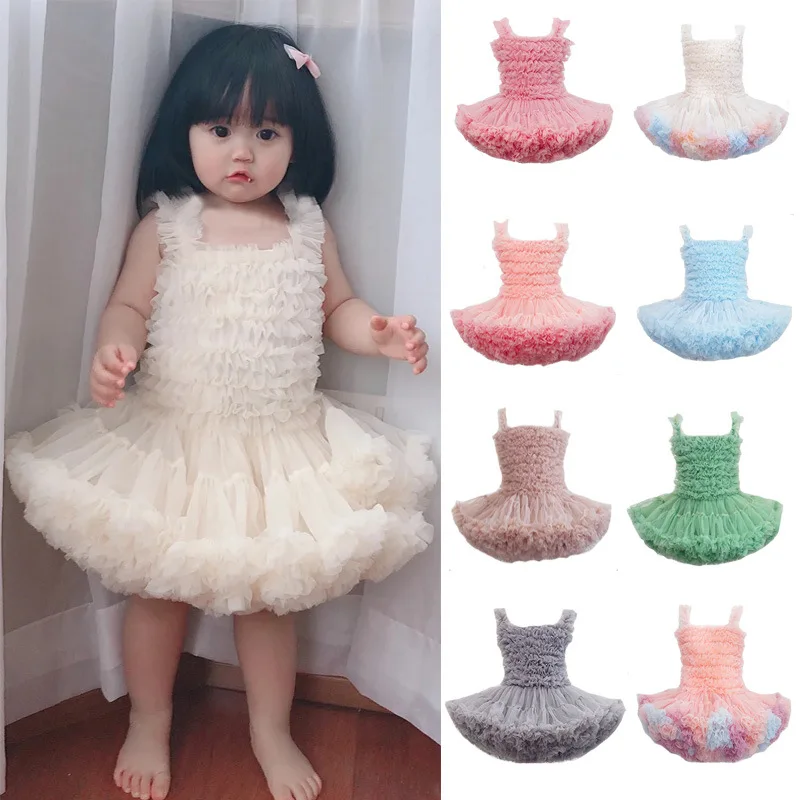 

Girl TUTU Skirt Slip Dress Young Girl Camisole Skirt Tank Top Cake Dress Birthday Dress Summer Dressd