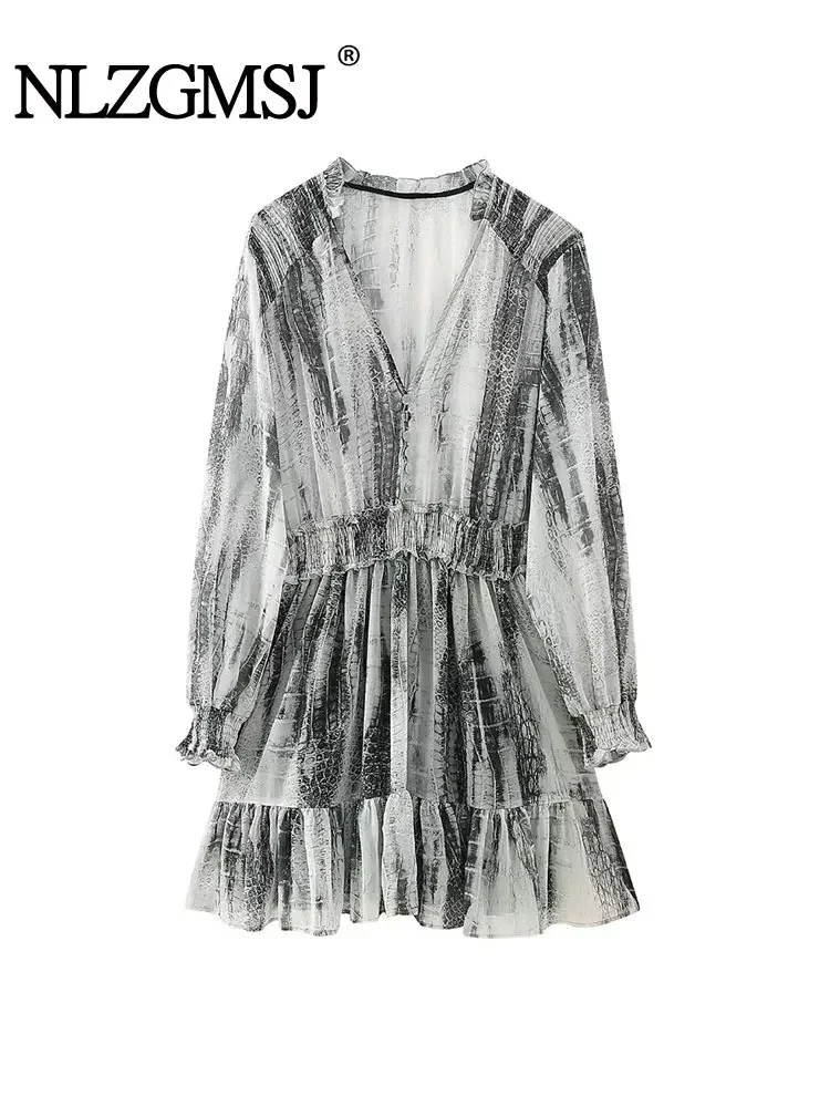 Nlzgmsj TRAF 2024 Woman Animal Printed Mini Dresses Long Sleeve Vintage V-Neck Spring Autumn Causal Elegant Slim Dresses
Nlzgmsj TRAF 2024 Woman Animal Printed Mini Dresses Long Sleeve Vintage V-Neck Spring Autumn Causal Elegant Slim Dresses