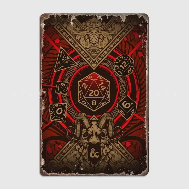 D & D игральные кости, высококачественный Ретро металлический оловянный плакат с современным эстетическим искусством для украшения стен дома, комнаты, офиса
D & D игральные кости, высококачественный Ретро металлический оловянный плакат с современным эстетическим искусством для украшения стен дома, комнаты, офиса