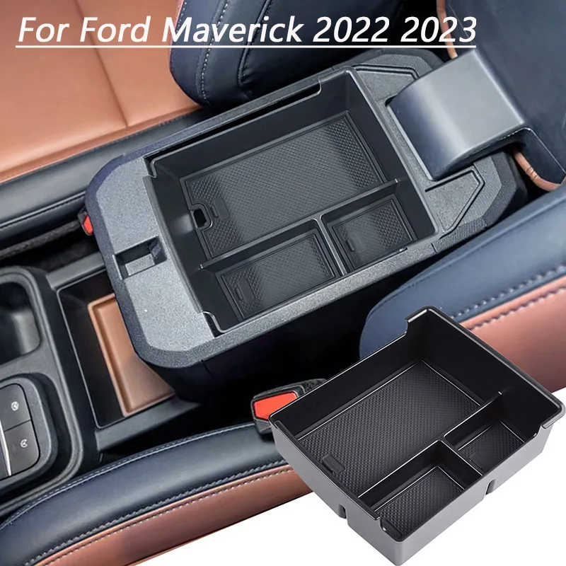 

Органайзер центральной консоли для Ford Maverick 2022 2023 2024, автомобильный подлокотник, контейнер для хранения из АБС-пластика, поддон, аксессуары для салона автомобиля