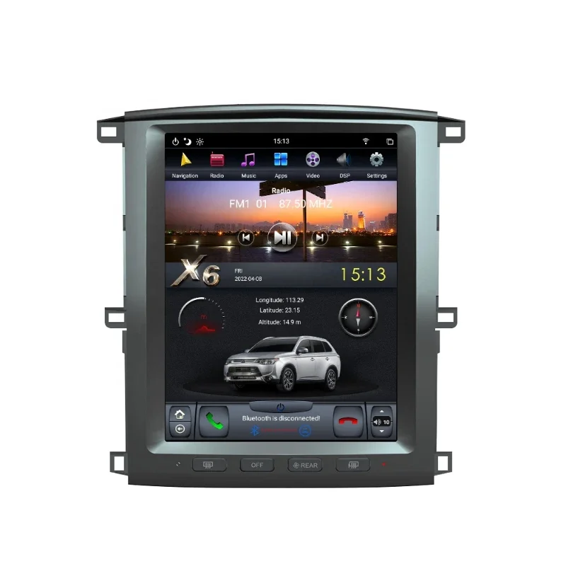 12.1 inch tesla vertical screen android dvd player for Toyota Land Cruiser 100 LC100 for Lexus LX470 2003-2007 gps navigation
12.1 inch tesla vertical screen android dvd player for Toyota Land Cruiser 100 LC100 for Lexus LX470 2003-2007 gps navigation