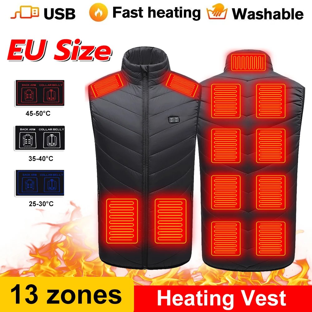9/11/13 Areas Heating Vest EU Size Winter Body Warmer With Heating Sleeveless Down Jacket Thermal Vest Unisex Electric Self
9/11/13 Areas Heating Vest EU Size Winter Body Warmer With Heating Sleeveless Down Jacket Thermal Vest Unisex Electric Self