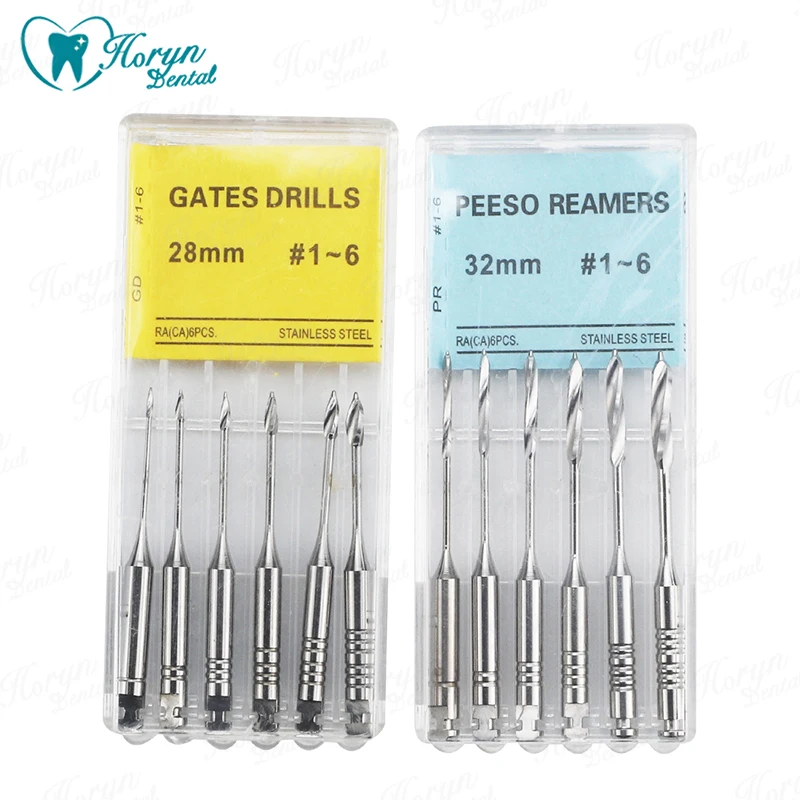 

Dental Peeso Reamer Gates Drills 28mm 32mm Endodontic Reamers Drill Burs Endo Files Engine Use Dentist Materials