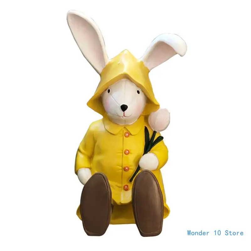 Easter Rabbit Sculpture Simulation Animal Statue Resin Figurine for Home Indoor Outdoor Garden Decoration Gift
Easter Rabbit Sculpture Simulation Animal Statue Resin Figurine for Home Indoor Outdoor Garden Decoration Gift