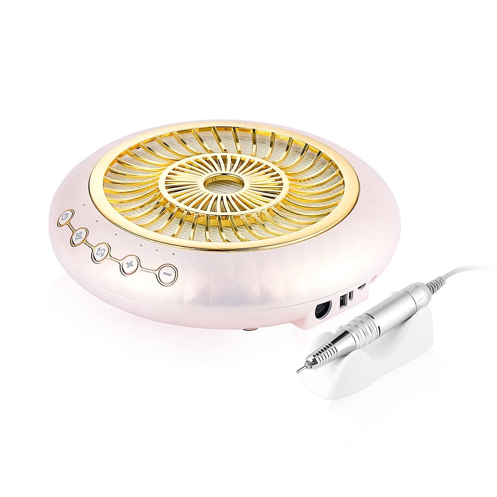 Collecteur de poussière d'ongles sans balais à faible bruit, aspiration injuste 80W, perceuse 35000 tr/min, pièce à main de manucure, aspirateur à ongles avec 2 filtres Collecteur de poussière d'ongles sans balais à faible bruit, aspiration injuste 80W, perceuse 35000 tr/min, pièce à main de manucure, aspirateur à ongles avec 2 filtres