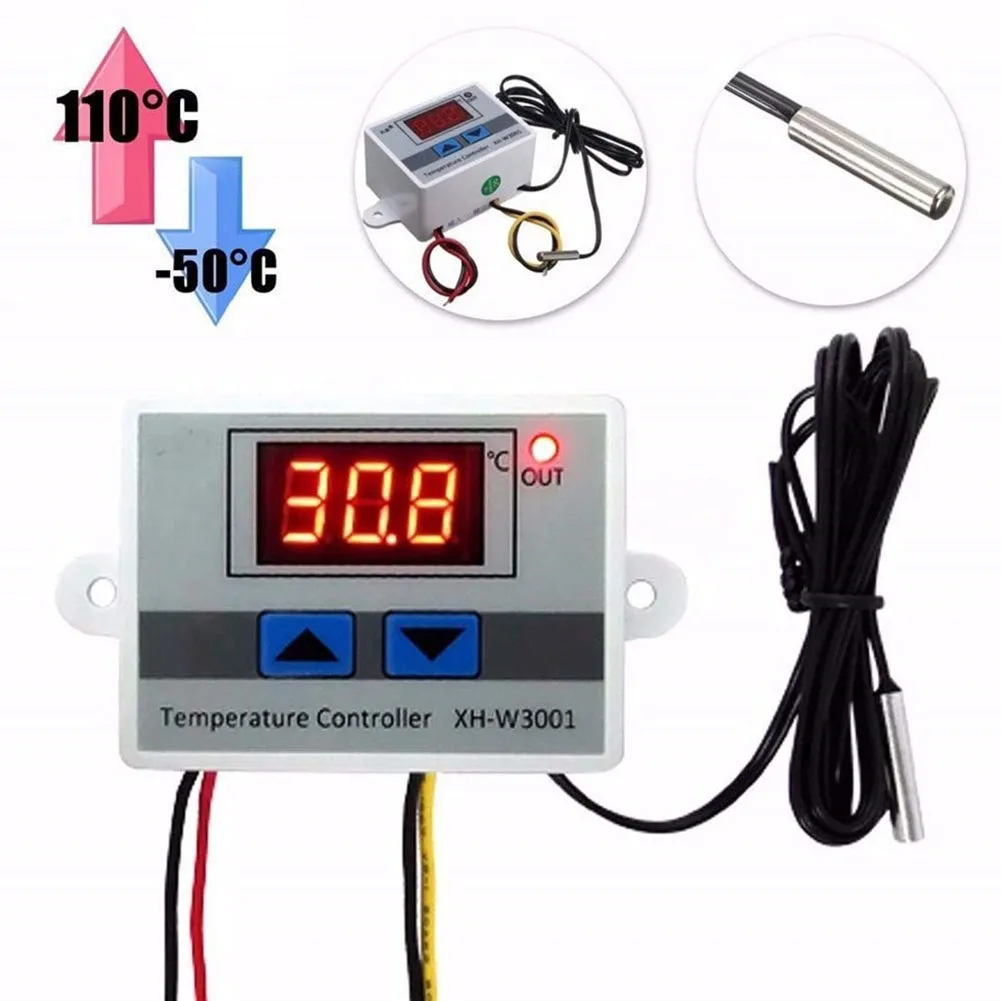 XH-W3001 LED Temperature Controller Thermostat Switch Thermometer 12/24/220V For Incubator Cooling Heating Switch Thermostat
XH-W3001 LED Temperature Controller Thermostat Switch Thermometer 12/24/220V For Incubator Cooling Heating Switch Thermostat