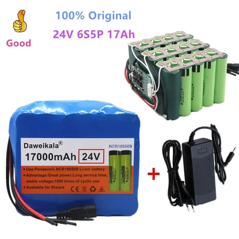Pack de batteries 6S5P 100% originales 24V 17ah 18650, 25.2v 17000mAh, lithium-ion pour vélo électrique, avec chargeur
Pack de batteries 6S5P 100% originales 24V 17ah 18650, 25.2v 17000mAh, lithium-ion pour vélo électrique, avec chargeur
