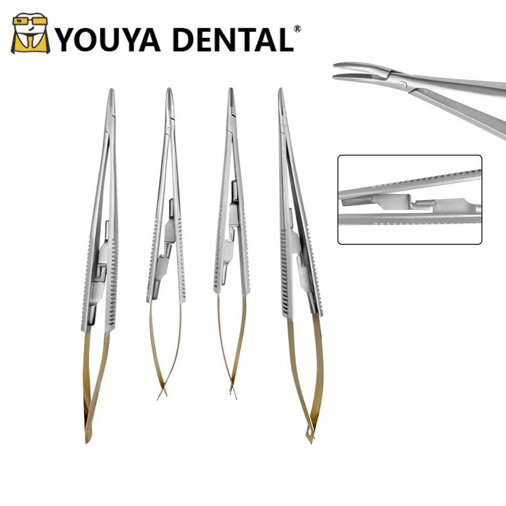 14cm/16cm Surgical Dental Castroviejo Needle Holder Straight/Curved Head Dental Forceps Dentist Equipment
14cm/16cm Surgical Dental Castroviejo Needle Holder Straight/Curved Head Dental Forceps Dentist Equipment