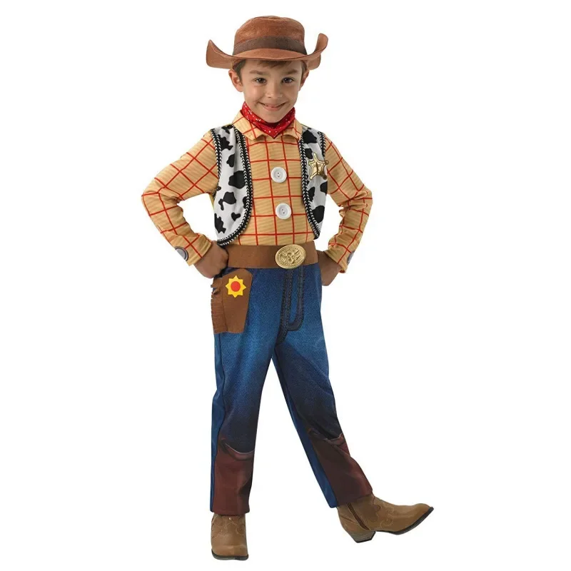 

Детский ковбойский костюм Вуди, Западный шериф, детское маскарадное платье для Хэллоуина, карнавала, вечеринки, косплея, представлений в детском саду