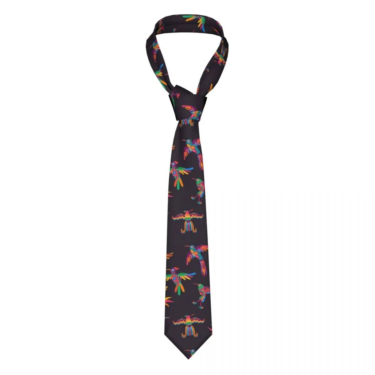 

Tie For Men Formal Skinny Neckties Classic Men's Mexican Colorful Hummingbirds Parrots Wedding Tie Gentleman Narrow