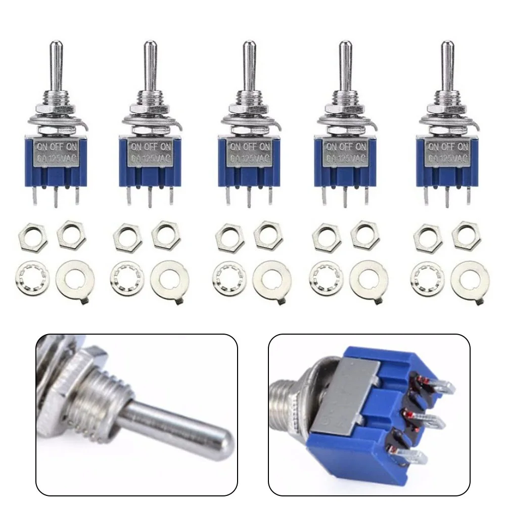 5 PCS MST-103 AC125V 6A ON/OFF/ON Miniature Toggle Switches SPDT Marine Rocker Metal Toggle Momentary Switch
5 PCS MST-103 AC125V 6A ON/OFF/ON Miniature Toggle Switches SPDT Marine Rocker Metal Toggle Momentary Switch