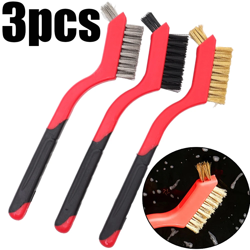 Car Wire Cleaning Brush Stainless Steel/Brass/Nylon Bristles Brush Polishing Rust Remover Kitchen Stove Sink Scrubbing Wash Tool
Car Wire Cleaning Brush Stainless Steel/Brass/Nylon Bristles Brush Polishing Rust Remover Kitchen Stove Sink Scrubbing Wash Tool