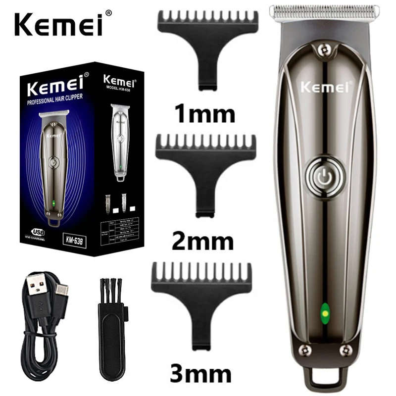 Kemei-638 Pro electric barber full metal professional hair trimmer for men beard hair clipper finishing hair cutting machine
Kemei-638 Pro electric barber full metal professional hair trimmer for men beard hair clipper finishing hair cutting machine