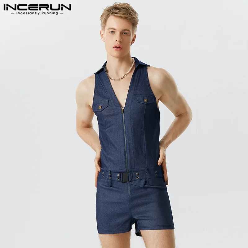 INCERUN 2023 Handsoem New Men Loungewear Bodysuits Tight V-neck Zipper Jumpsuits Solid Flat Angle Sleeveless Lapel Rompers S-5XL
INCERUN 2023 Handsoem New Men Loungewear Bodysuits Tight V-neck Zipper Jumpsuits Solid Flat Angle Sleeveless Lapel Rompers S-5XL