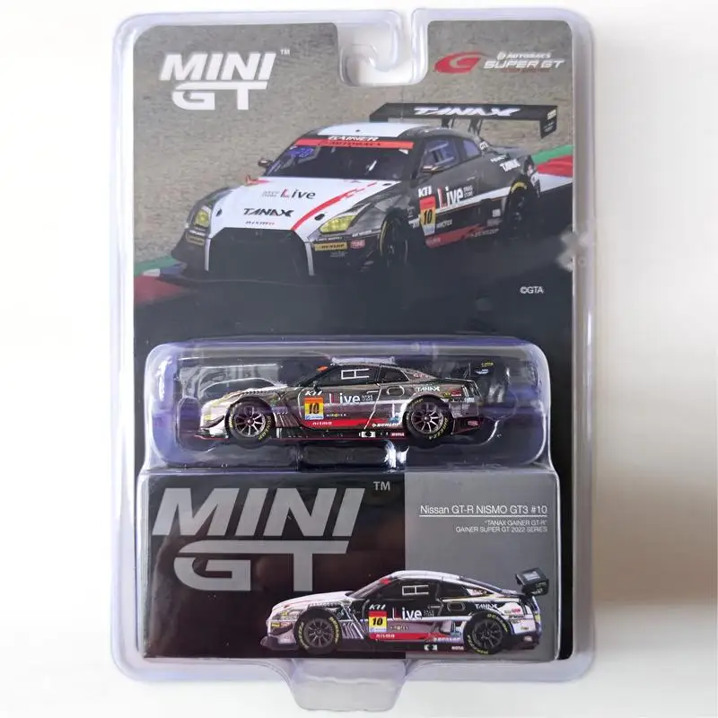 

MINI GT 1:64 Nissan 10 R35 GTR NISMO SUPER GT #10 #540 Die-cast alloy Car Model