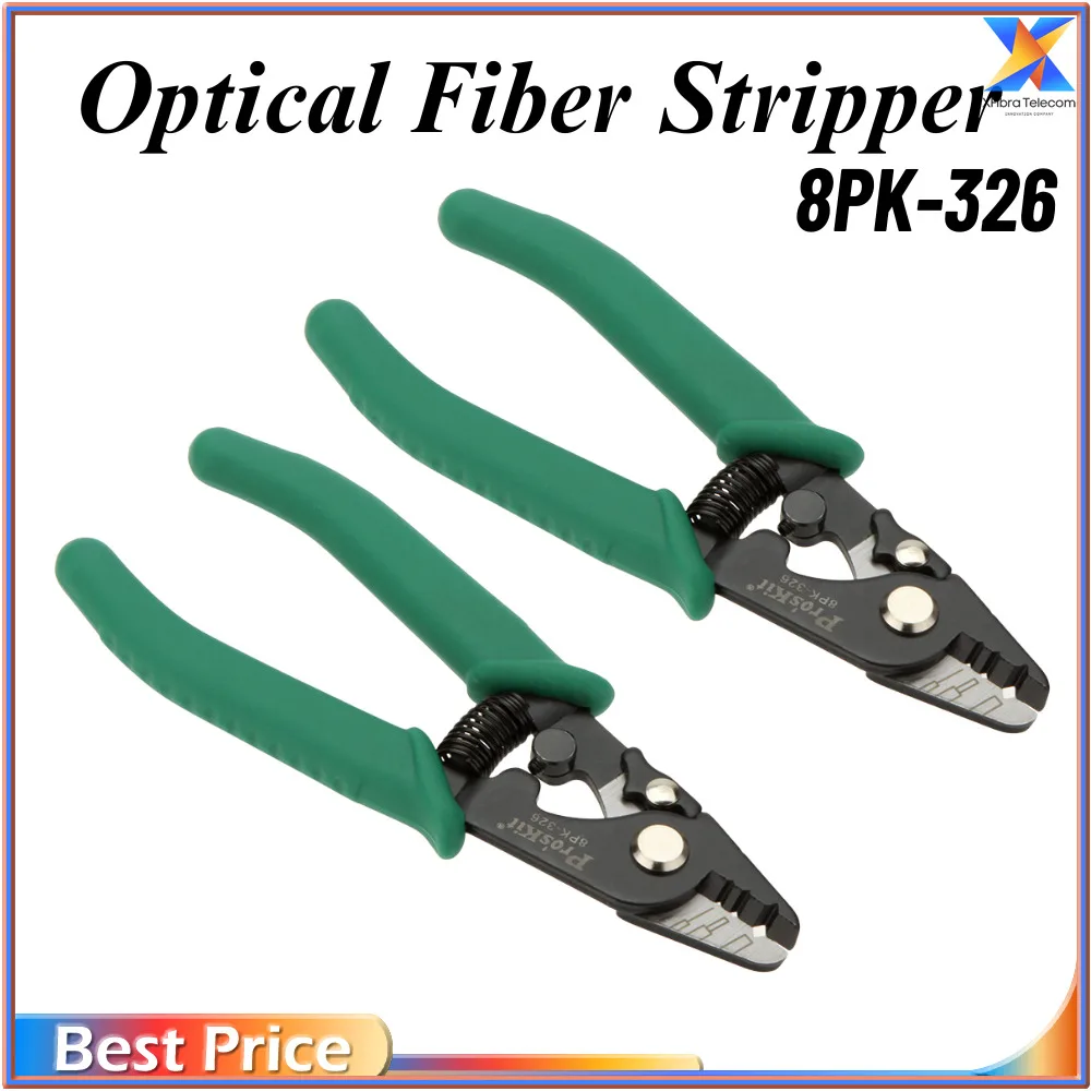 

Proskit 8PK-326 clamp Fiber Stripping Pliers 8PK-326 Tri-Hole Fiber Optic Stripper 8PK-326 FTTH FIber Wire Stripper