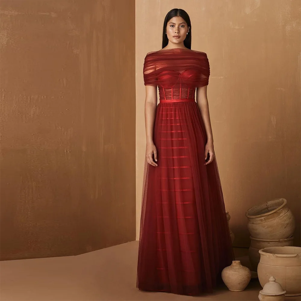 Sevintage Exquisite Tulle Prom Dresses Off the Shoulder Saudi Arabic A-Line Pleat Ruched Evening Gowns Celebrity Dress 2023
Sevintage Exquisite Tulle Prom Dresses Off the Shoulder Saudi Arabic A-Line Pleat Ruched Evening Gowns Celebrity Dress 2023