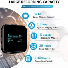 Mini Voice Recorder 32GB Digital Voice Activated Voice Recorder with Clip MP3 Player Suitable for Lectures Meetings Classrooms
Mini Voice Recorder 32GB Digital Voice Activated Voice Recorder with Clip MP3 Player Suitable for Lectures Meetings Classrooms