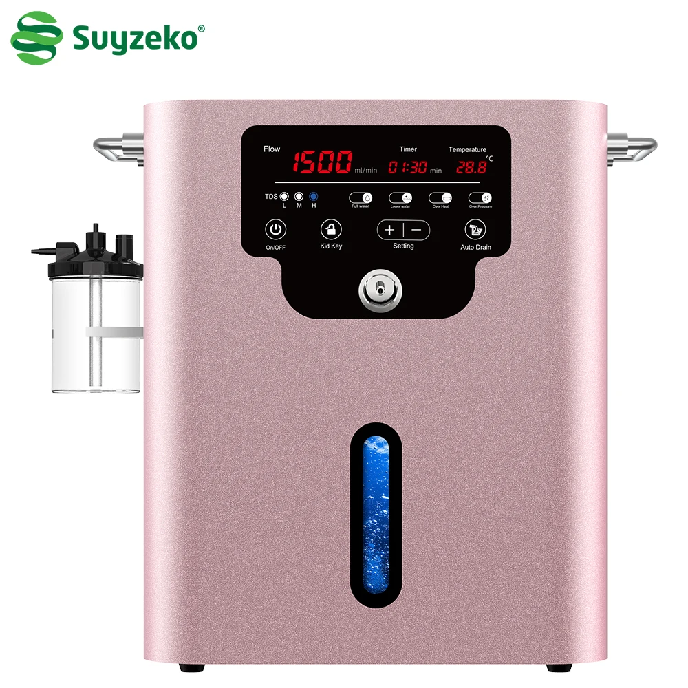 

Suyzeko 1500ml Hydrogen Oxygen Inhalation Machine Water Generator H2 Inhaler Therapy Oxygen Concentator Water ionizer 2024 Gift