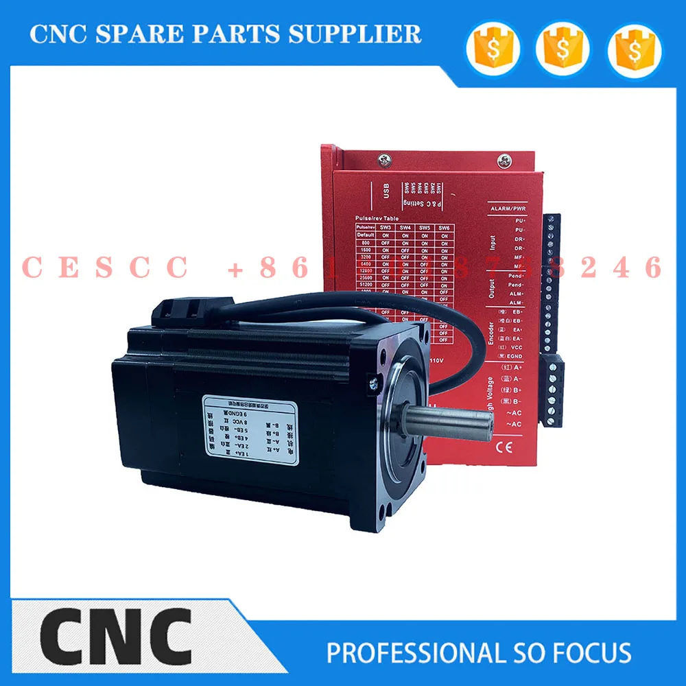 CNC NEMA34 2-phase hybrid servo motor and driver YK286EC118A1 + SSD2608H 8.2N.m motor and driver closed-loop motor
CNC NEMA34 2-phase hybrid servo motor and driver YK286EC118A1 + SSD2608H 8.2N.m motor and driver closed-loop motor