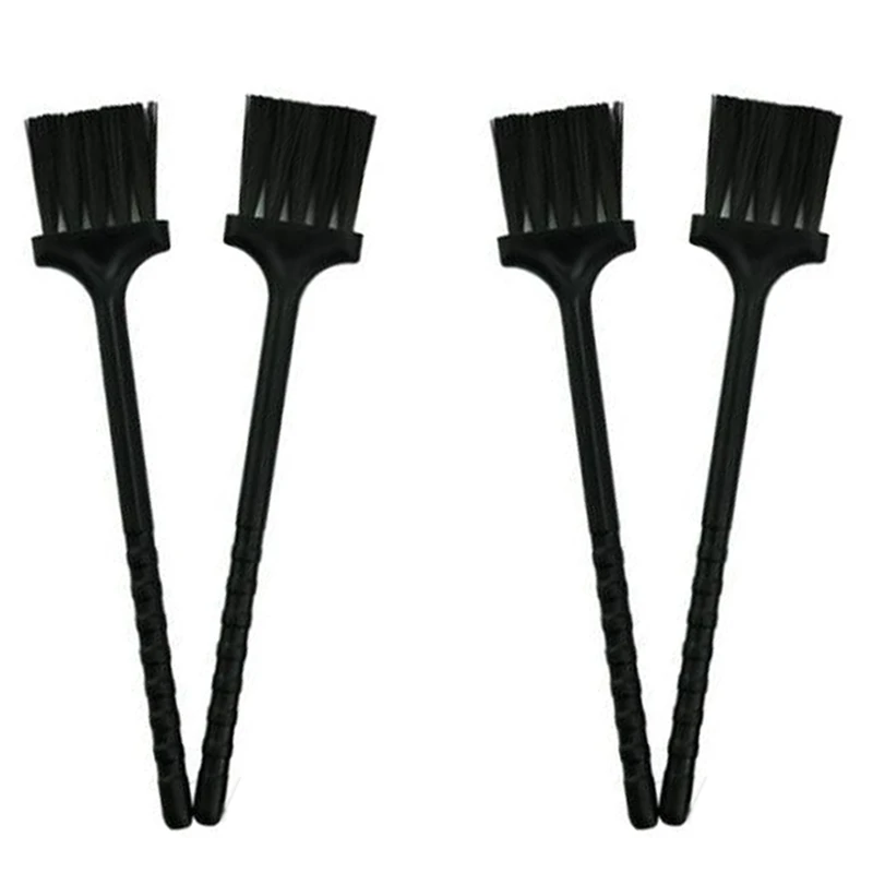 

4Pcs Multifunctional Kitchen Brush Razor Cleaning Brush Keyboard Dust Black Nylon Plastic Small Brush For Grinder