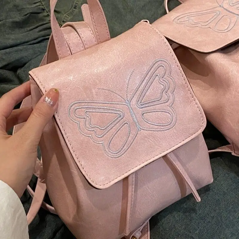 Korean Vintage Butterfly Women Backpacks 2023 New High Capacity College PU Pink Girl Shoulder Bag Y2k Fashion Women's Handbag
Korean Vintage Butterfly Women Backpacks 2023 New High Capacity College PU Pink Girl Shoulder Bag Y2k Fashion Women's Handbag