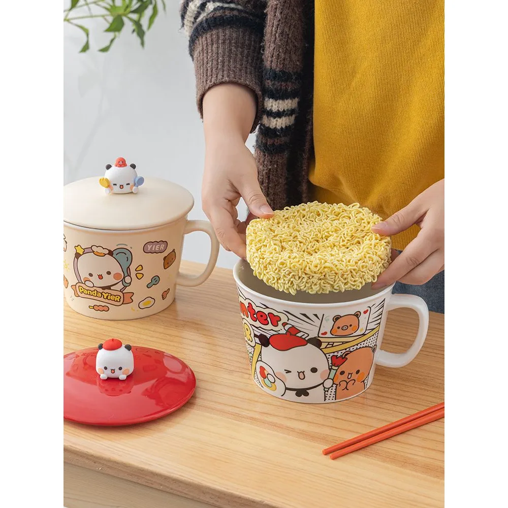 Cartoon Bubu And Dudu Instant Noodle Bowl With Lid And Handle Student Dormitory Cute Panda Ceramic Bowls Canteen Rice Soup Bowl
Cartoon Bubu And Dudu Instant Noodle Bowl With Lid And Handle Student Dormitory Cute Panda Ceramic Bowls Canteen Rice Soup Bowl