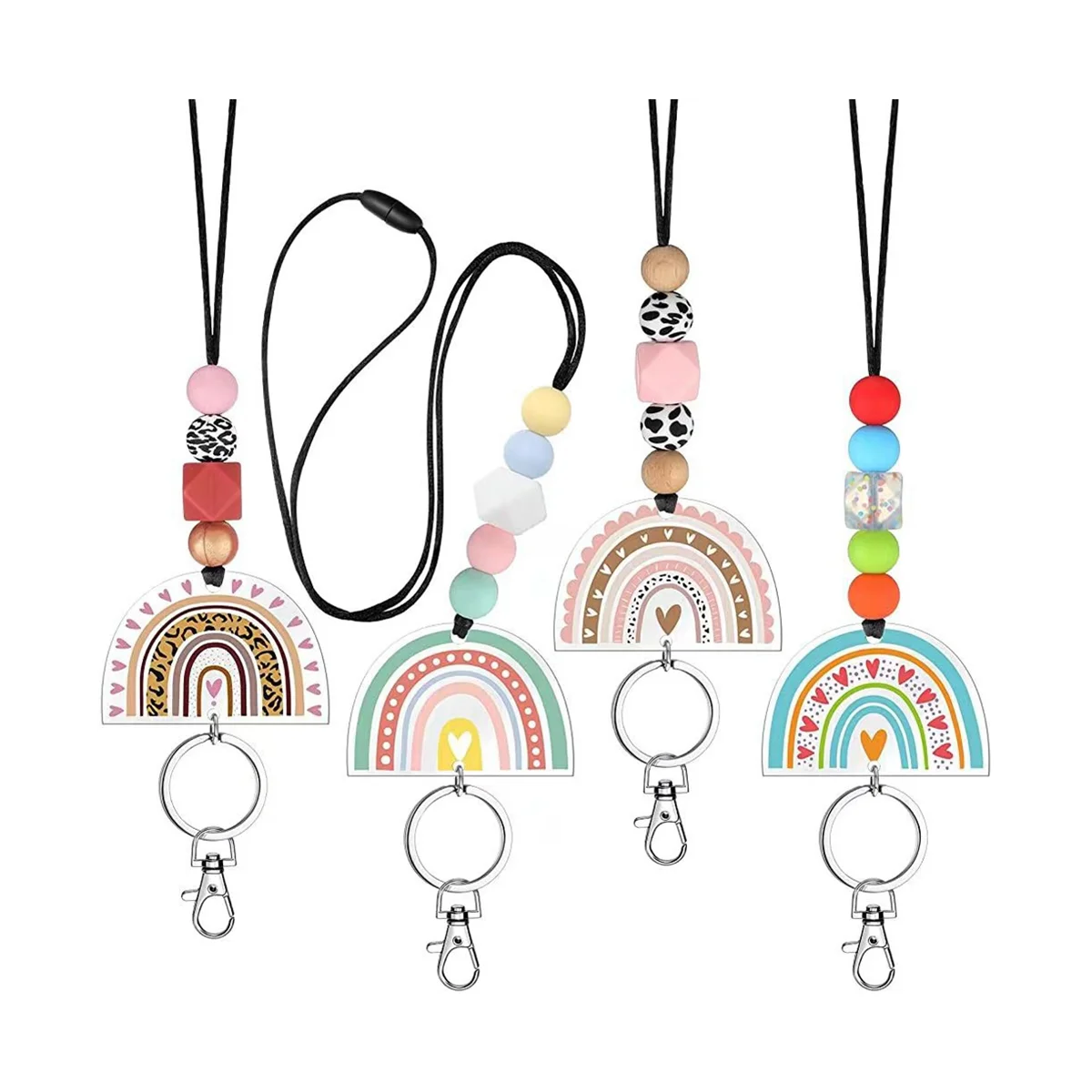 Teacher Lanyards for ID Badges and Keys Cute Beaded Lanyards with Keychain Silicone Beaded Keychain for Women Girls
Teacher Lanyards for ID Badges and Keys Cute Beaded Lanyards with Keychain Silicone Beaded Keychain for Women Girls