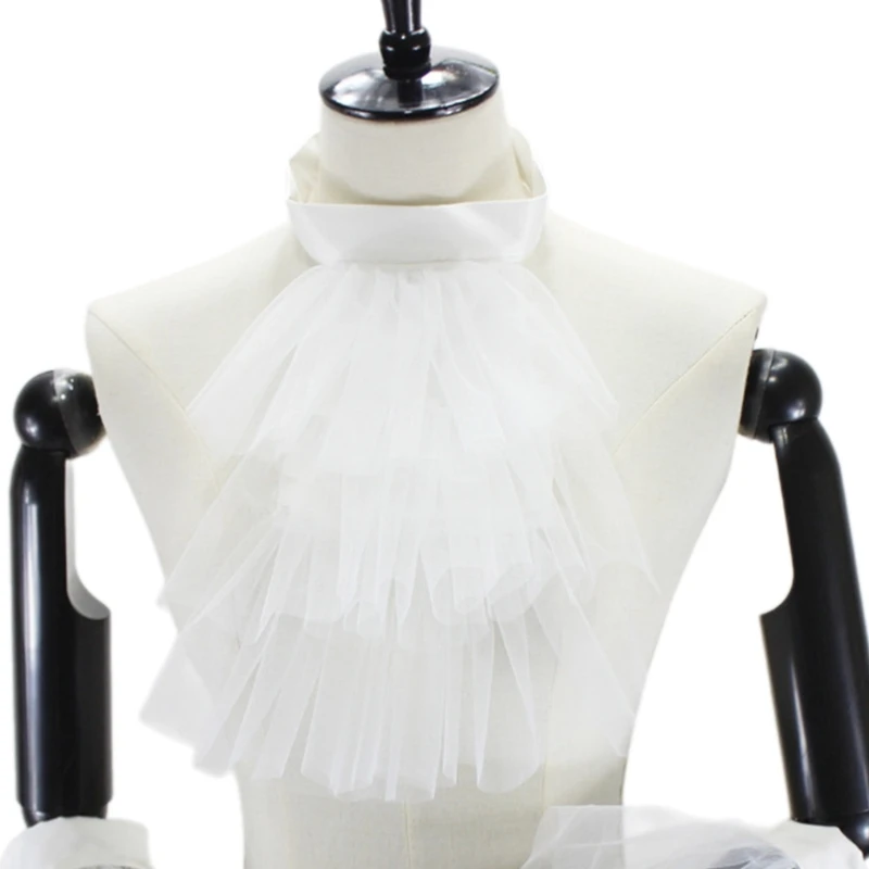 Tulle Ruffled Neck Collar Clown Mesh Choker Ruffle Collar/Ruffle Cuffs Victorian Costume Collar
Tulle Ruffled Neck Collar Clown Mesh Choker Ruffle Collar/Ruffle Cuffs Victorian Costume Collar