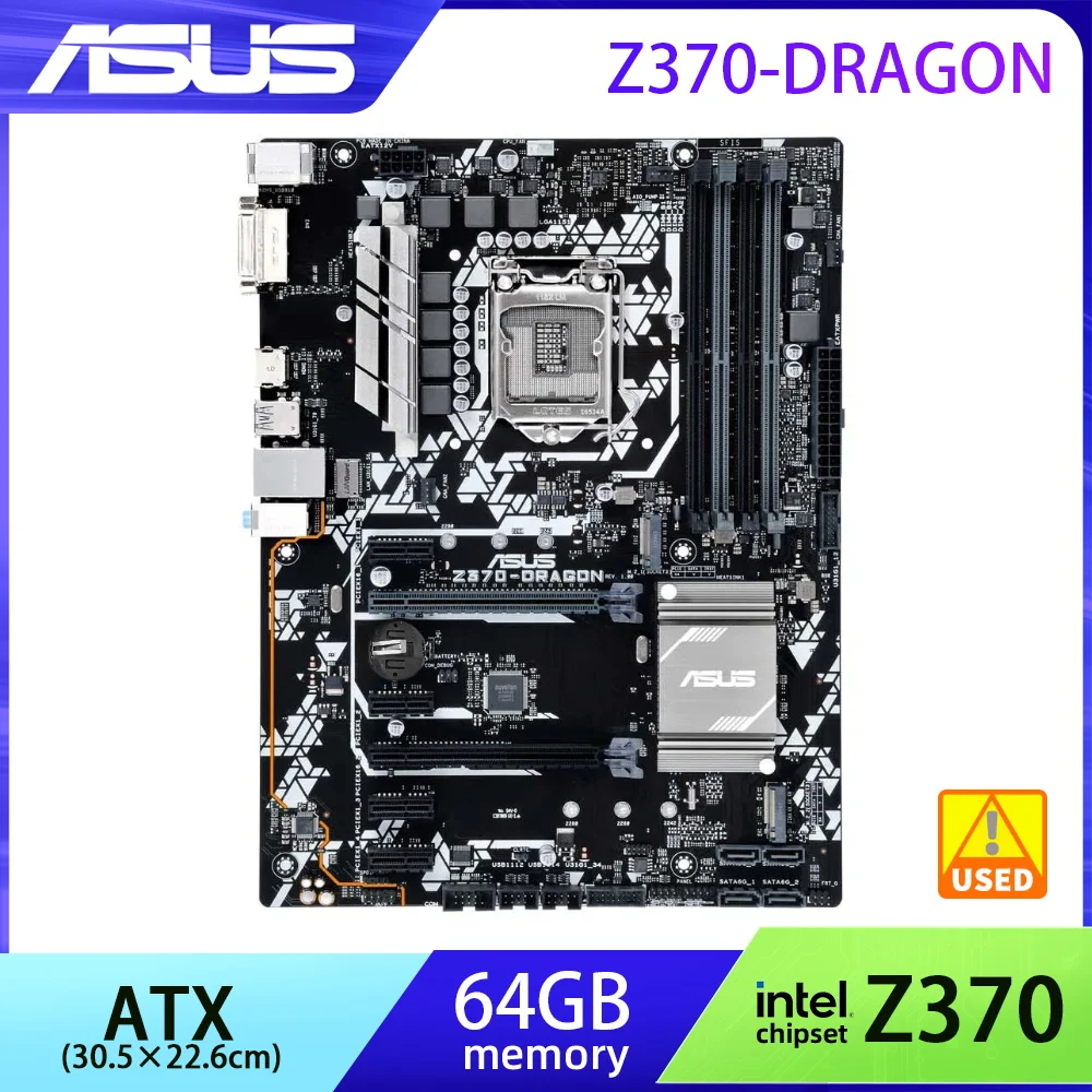 LGA 1151 Motherboard ASUS Z370-DRAGON DDR4 64GB 3600MHz Memory Intel Z370 Core i7 i5 i3 Celeron Cpus M.2 DVI USB3.1 ATX
LGA 1151 Motherboard ASUS Z370-DRAGON DDR4 64GB 3600MHz Memory Intel Z370 Core i7 i5 i3 Celeron Cpus M.2 DVI USB3.1 ATX