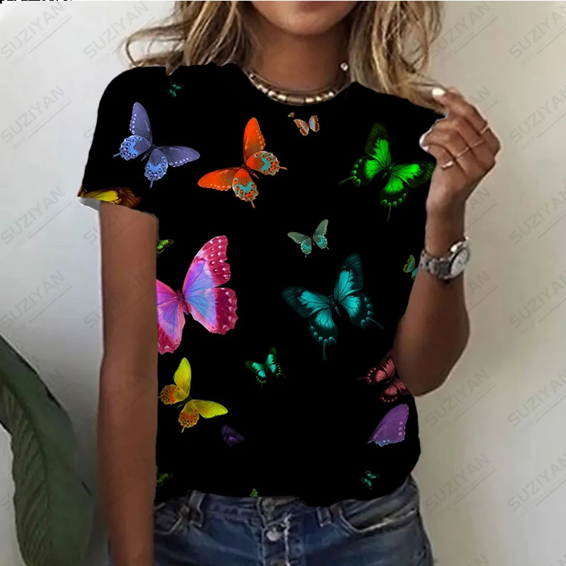 New Women's Round Neck Short Sleeve T-shirt Loose Large 3D Print Black Temperament Summer Hot Selling Women's Short Sleeve Top
New Women's Round Neck Short Sleeve T-shirt Loose Large 3D Print Black Temperament Summer Hot Selling Women's Short Sleeve Top